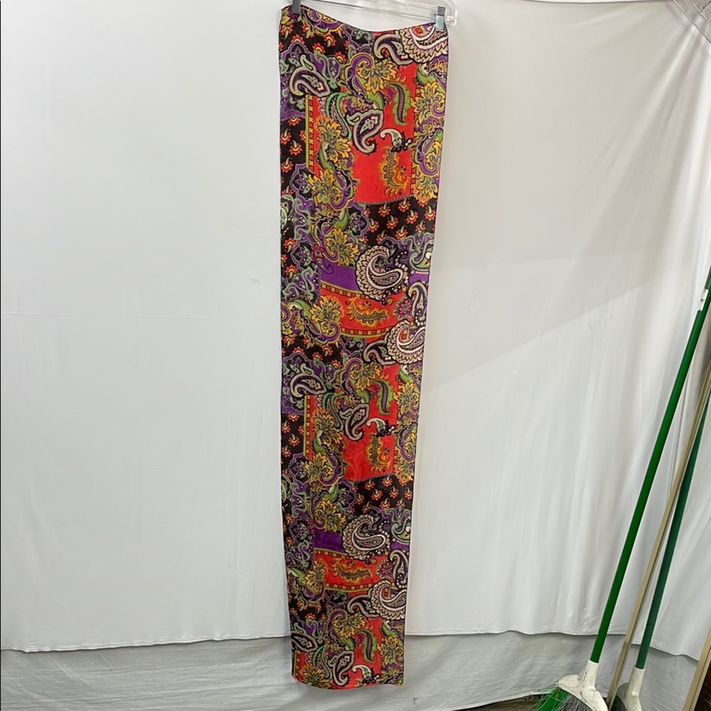 Lauren Ralph Lauren Colorful Paisley 100% Silk Scarf